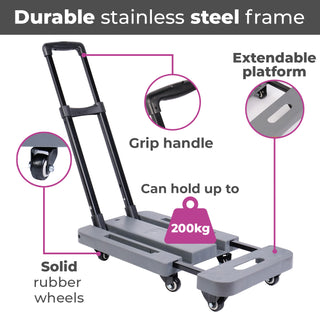 Neo 200kg Capacity Sack Trolley Folding With Extendable Handle