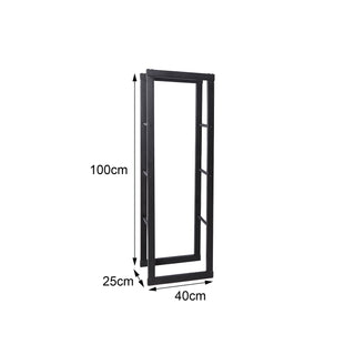 Neo Black Indoor Firewood Log Rack
