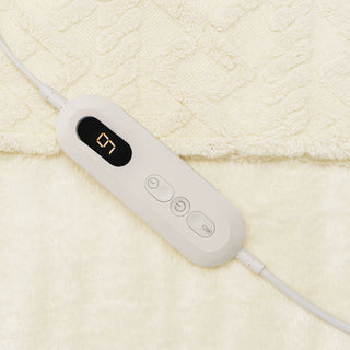 Neo Natural Electric Cable Knit Heated Throw