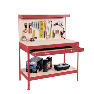 Neo Red Workbench Heavy-Duty Steel Pegboard Drawer
