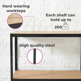 Neo Black Metal Garage Workbench