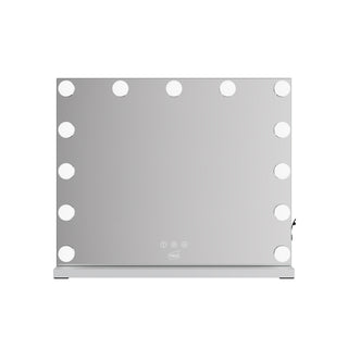 Neo Hollywood Vanity Touch Wall Mounted and Freestanding Mirror with 13 LED Bulbs