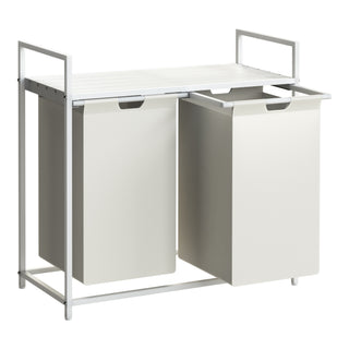 Neo White Laundry Basket Hamper With Shelf