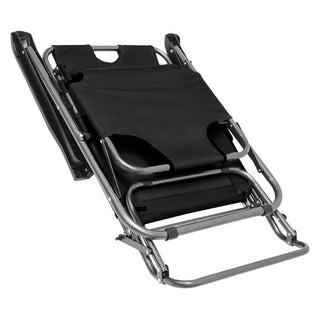 Neo Black Pair of 2 In 1 Sun Lounger Chairs Set