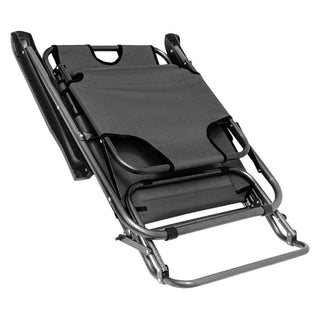 Neo Grey Pair of 2 In 1 Sun Lounger Chairs Set