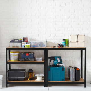Neo Black Large 5 Tier Large Steel Shelving