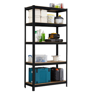 Neo Black Large 5 Tier Large Steel Shelving