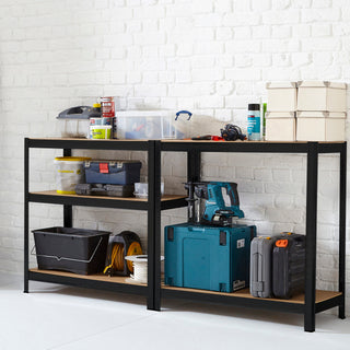 Neo Black Large 5 Tier Large Steel Shelving