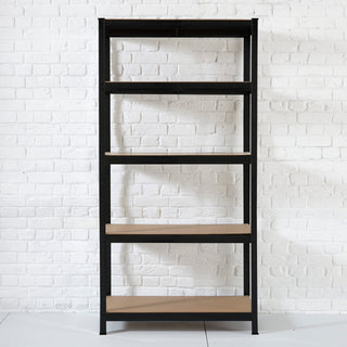 Neo Black Large 5 Tier Large Steel Shelving