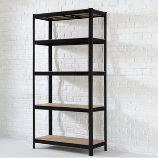 Neo Black Large 5 Tier Large Steel Shelving