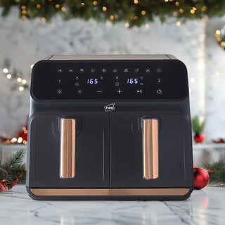 Neo Digital Electric Air Fryer Black & Copper 8.5L with Dual Drawer
