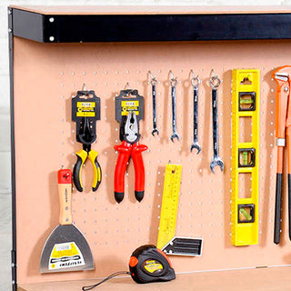 Neo Black Workbench Heavy-Duty Steel Pegboard Drawer
