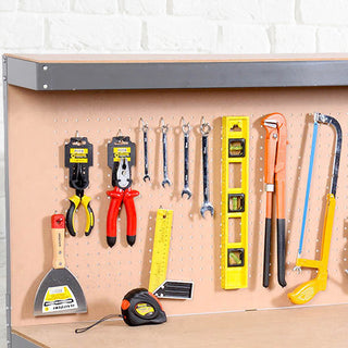 Neo Grey Workbench Heavy-Duty Steel Pegboard Drawer