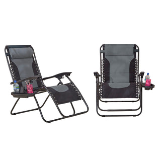 Neo Pair of Grey Outdoor Zero Gravity XL Sun Loungers