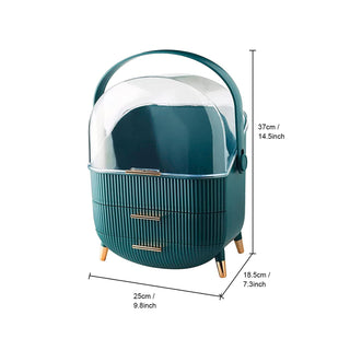 Neo Green Three Layer Cosmetic Makeup Organiser & Holder
