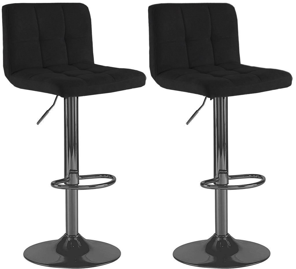 Matera Black Fabric Bar Stool Neo Direct