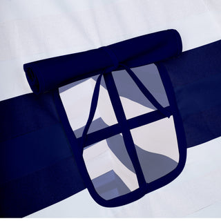 Neo Navy and White Stripe Canvas Kids Indian Tent TeePee