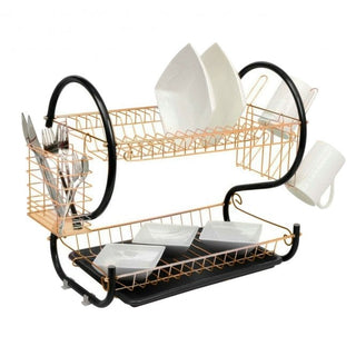 Neo 2 Tier Copper Dish Drainer