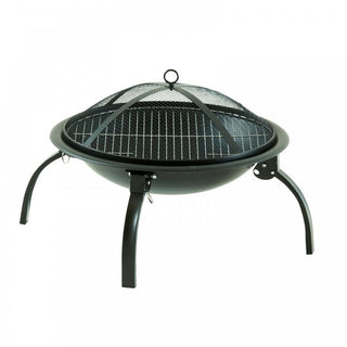 Neo Black Garden Steel Fire Pit Outdoor Heater