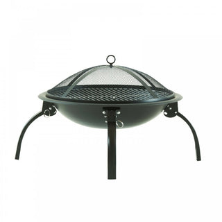 Neo Black Garden Steel Fire Pit Outdoor Heater