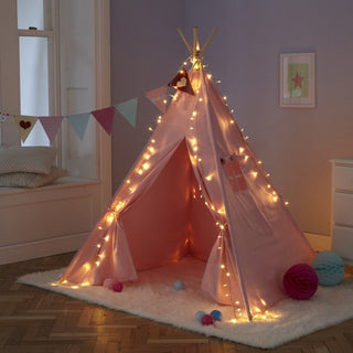 Neo Pink Canvas Kids Indian Tent TeePee