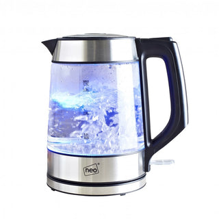 Neo Chrome Cordless Nordic Illuminated Glass Kettle