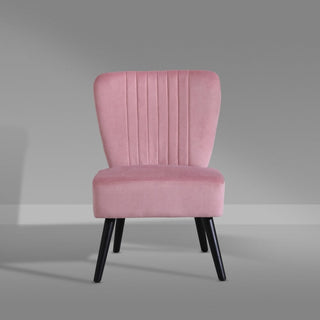 Neo Molveno Dusky Pink Crushed Velvet Shell Accent Chair