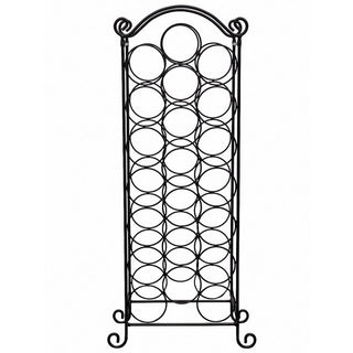 Floor Standing Stainless Steel Black Finish Wine Rack
