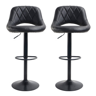 Neo Black Faux Leather Bar Stools