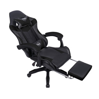 Neo Black Massage Leather Gaming Chair with Footrest