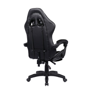 Neo Black Massage Leather Gaming Chair with Footrest