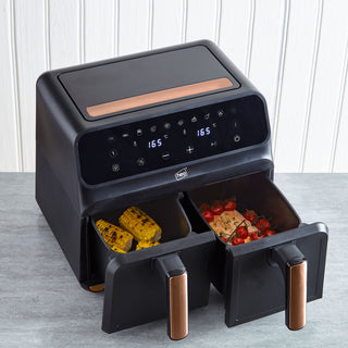 Neo Black & Copper Electric 8.5L Digital Air Fryer with Dual Drawer