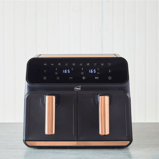 Neo Black & Copper Electric 8.5L Digital Air Fryer with Dual Drawer