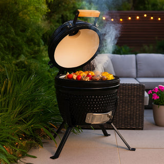 Neo Black Kamado 13" Ceramic Mini BBQ Grill