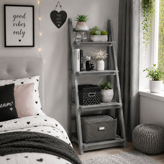 Neo Grey 4 Tier Wooden Foldable Plant Stand