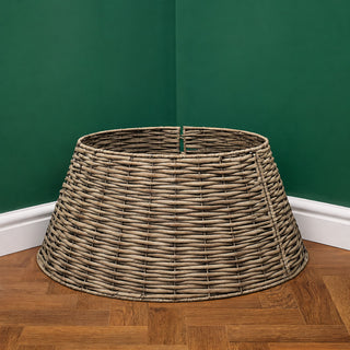 Neo Wood Natural Rustic Willow Christmas Tree Skirt