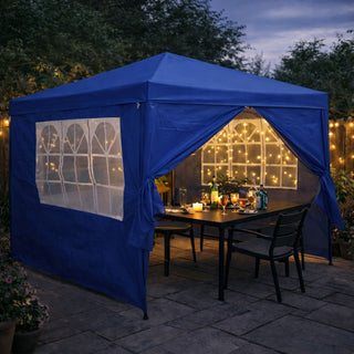 Neo Blue 3m x 3m Light Weight Event Gazebo Canopy Marquee Tent