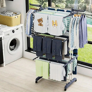 Neo Grey 4 Tier Folding Clothes Horse Drying Rack