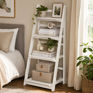 Neo White 4 Tier Wooden Foldable Plant Stand
