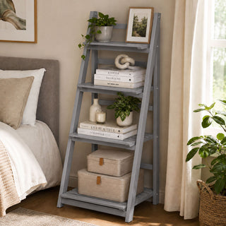 Neo Grey 4 Tier Wooden Foldable Plant Stand