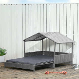 Neo Rattan Dog House Outdoor Wicker Dog Pet Bed
