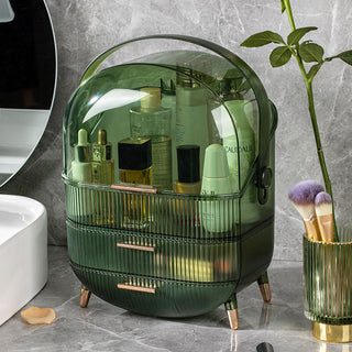 Neo Transparent Green Three Layer Cosmetic Makeup Organiser & Holder