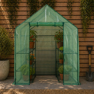 Neo 8 Tier Shelving Walk In Outdoor Greenhouse 193 x 143 x 143 cm
