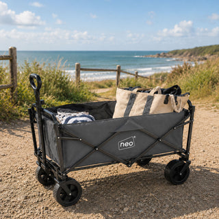 Neo Grey Folding Wagon Garden Cart 140L 120kg