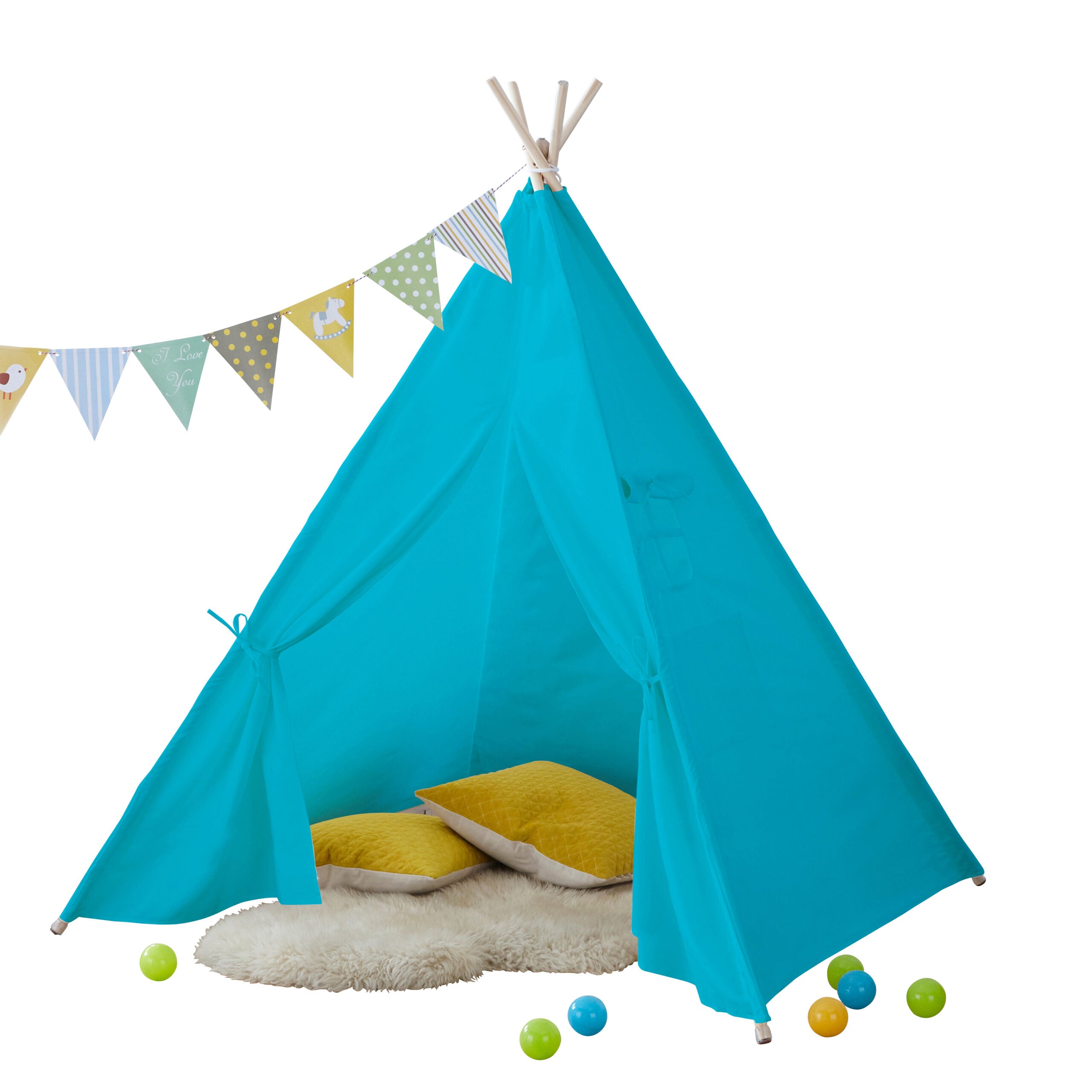 Neo Blue Canvas Kids Indian Tent TeePee – Neo Direct