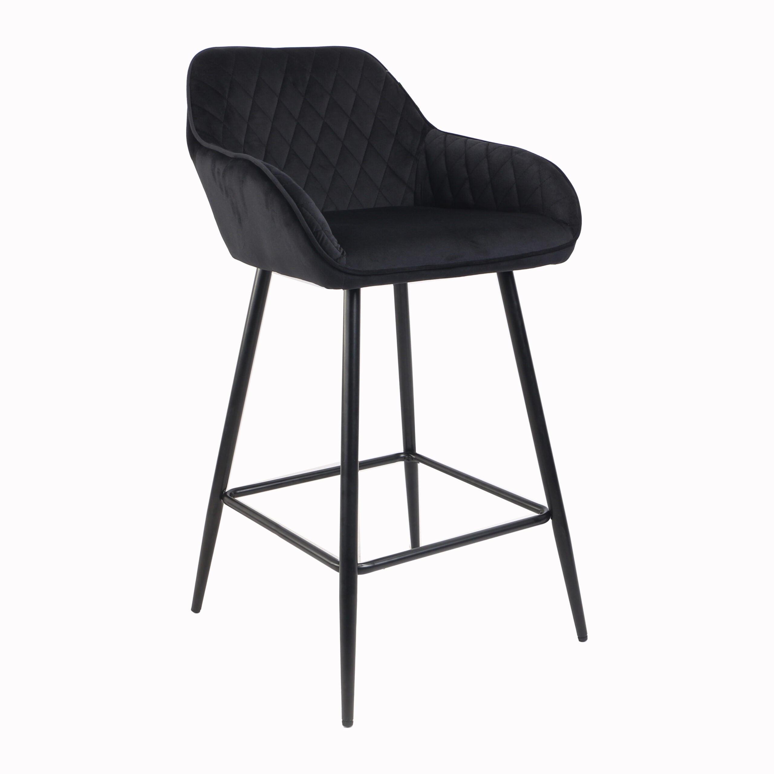 Black Crushed Velvet Bar Stools – Neo Direct