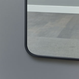 Neo Black Full Length Mirror 40x150cm with Metal Frame HD Dressing Wall Mounted Free Standing Floor for Bedroom Hallway Living Room Wardrobe