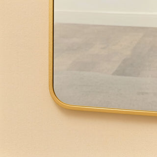 Neo Gold Full Length Mirror 40x150cm with Metal Frame HD Dressing Wall Mounted Free Standing Floor for Bedroom Hallway Living Room Wardrobe