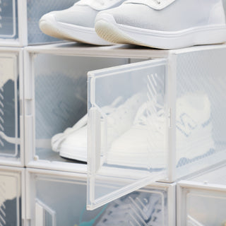 Neo White 12 pcs Transparent Large Shoe Storage Boxes