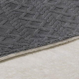 Neo Grey Electric Cable Knit Heated Throw